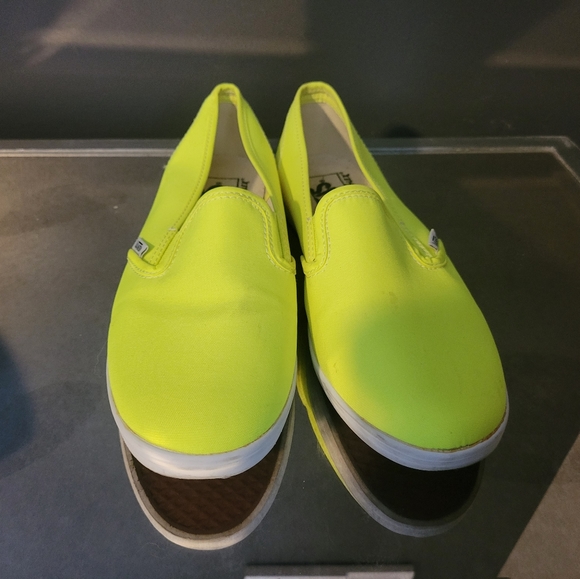 Vans Neon Yellow Slip-On Shoes - Picture 2 of 5